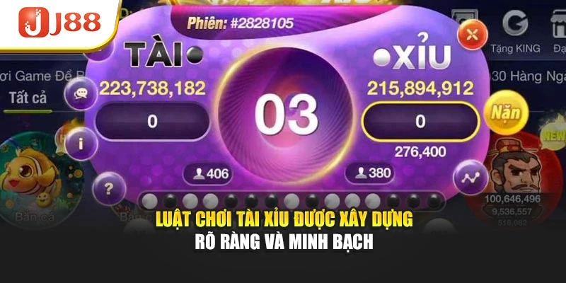 Luật chơi tài xỉu được xây dựng rõ ràng và minh bạch