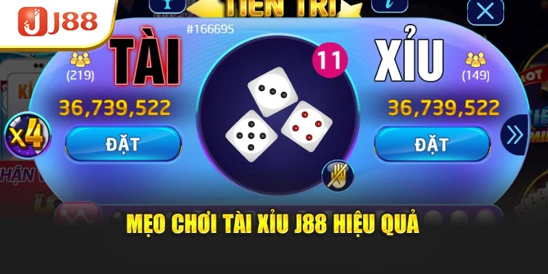 Mẹo chơi tài xỉu J88 hiệu quả